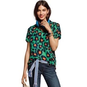Cabi #5023 Rita Animal Print Top Sz. M oversize